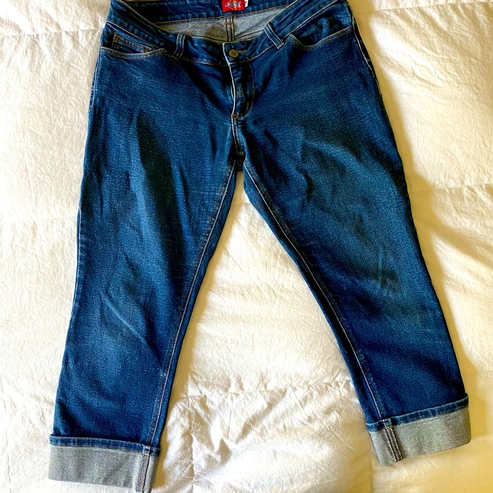 Dickies crop denim jeans. Size 9 Jr